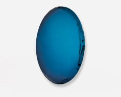 Mirror 'Oko 36' Deep Blue, in Stainless Steel by Zieta
