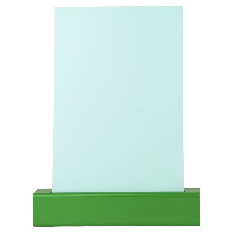 Specchio One Medium Basic 'Without Plateau' moderno industriale in metallo/ Green