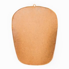 Oval Wall Mirror in Rattan Frame, Mid-Century Modern France, 1950