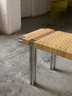 Mirror polished Aluminium Bench with Lapping Cane Seating