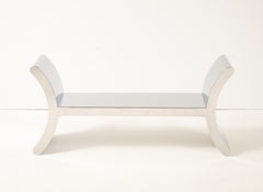 Sitzbank aus spiegelpoliertem Edelstahl "RAMSES" von Ron Seff