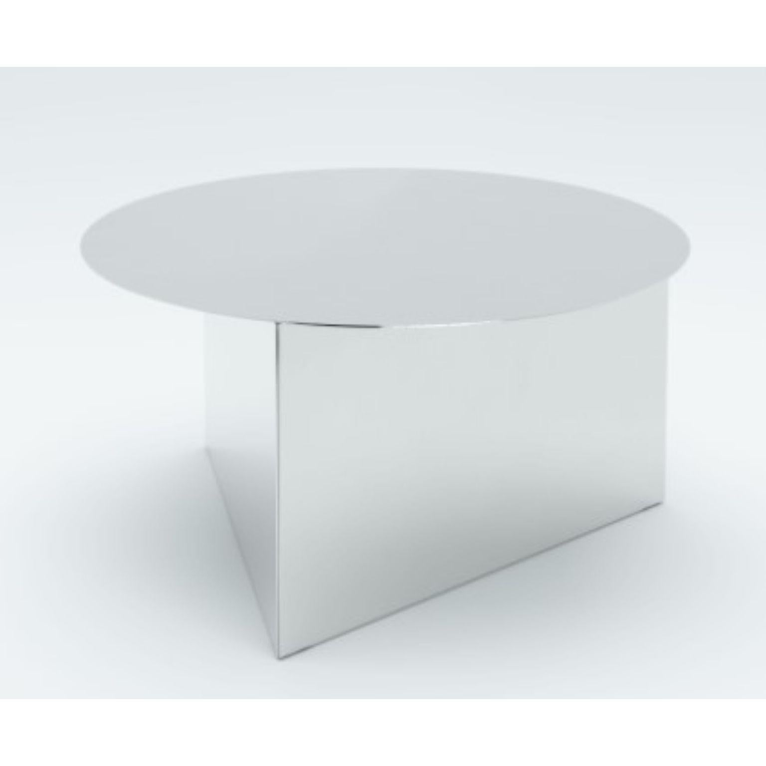Mirror Prisma Circle 70 Coffee Table by Sebastian Scherer In New Condition For Sale In Geneve, CH