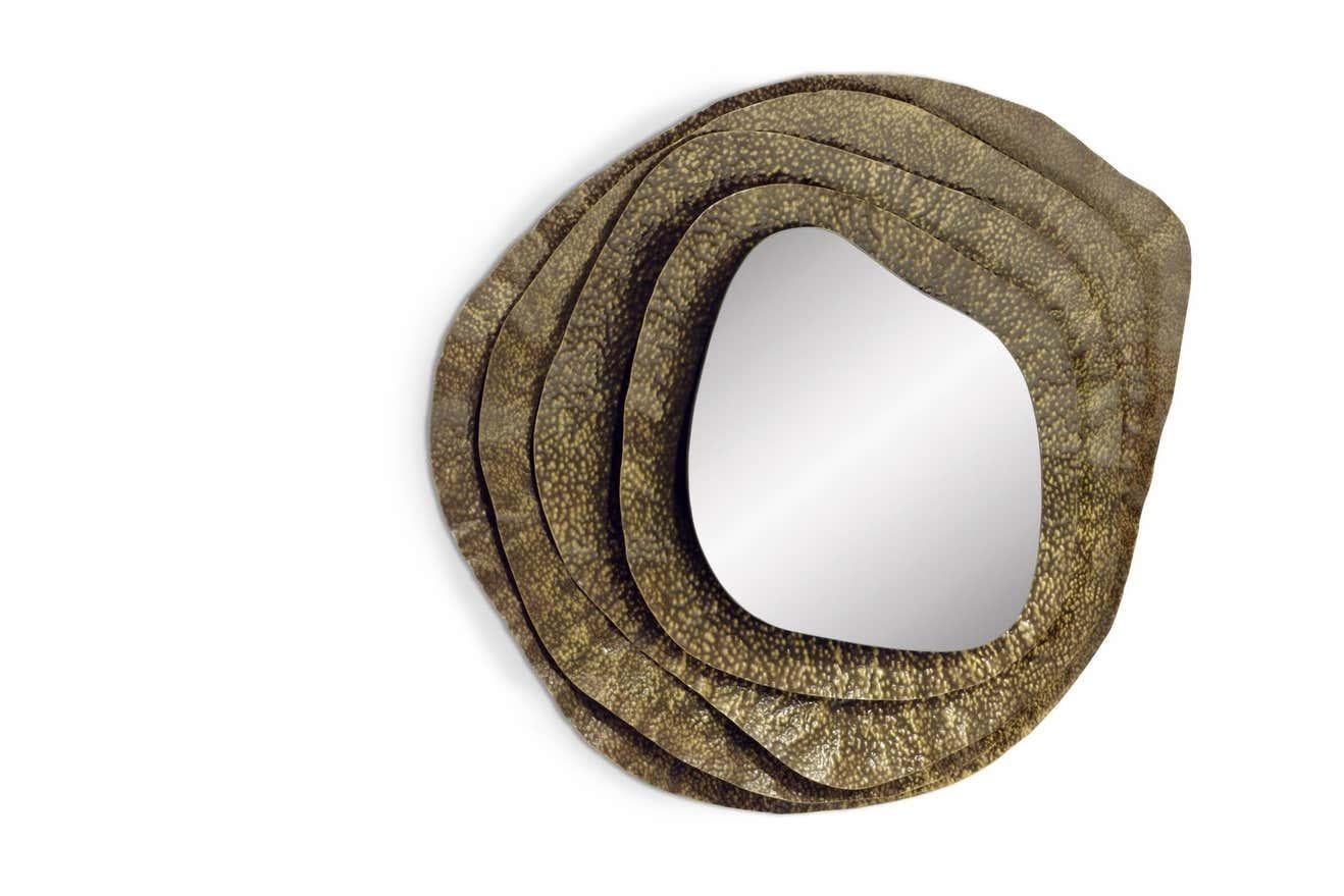 Mirror Puddle Round
Glossy hammered aged brass. Smoked mirror.
Estimated Production Time: 8 - 9 weeks
Measures: Height: 100 cm
Width: 120 cm
Depth: 16 cm.