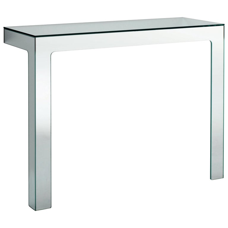 Mirror Rectangular Console Table By, Rectangular Mirrored Glass Console Table
