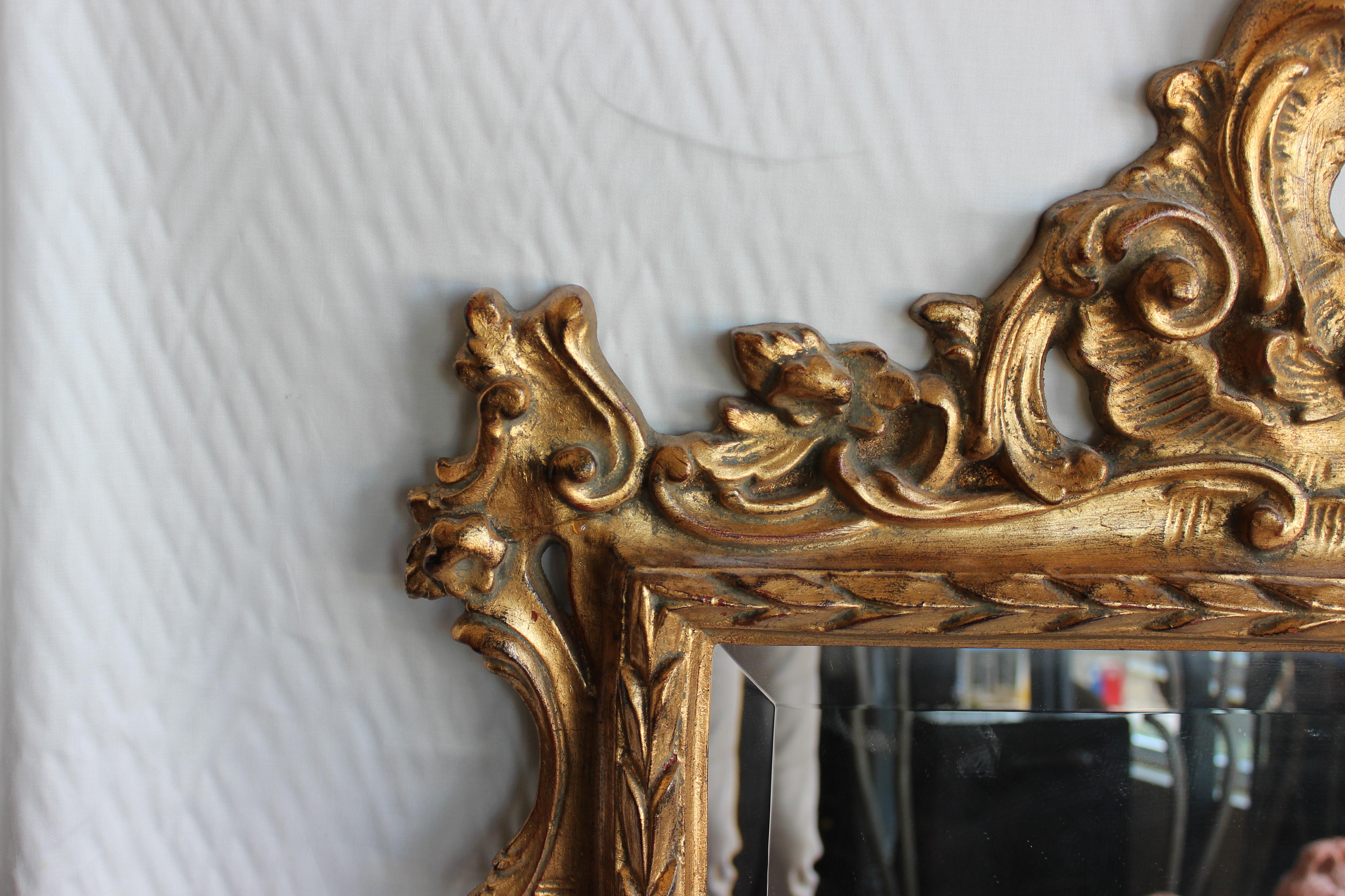 Mirror - Rococo style - Resin - nice gold finish.