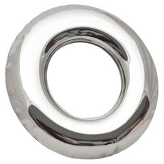 Miroir Rondel 36 en acier inoxydable poli, par Zieta