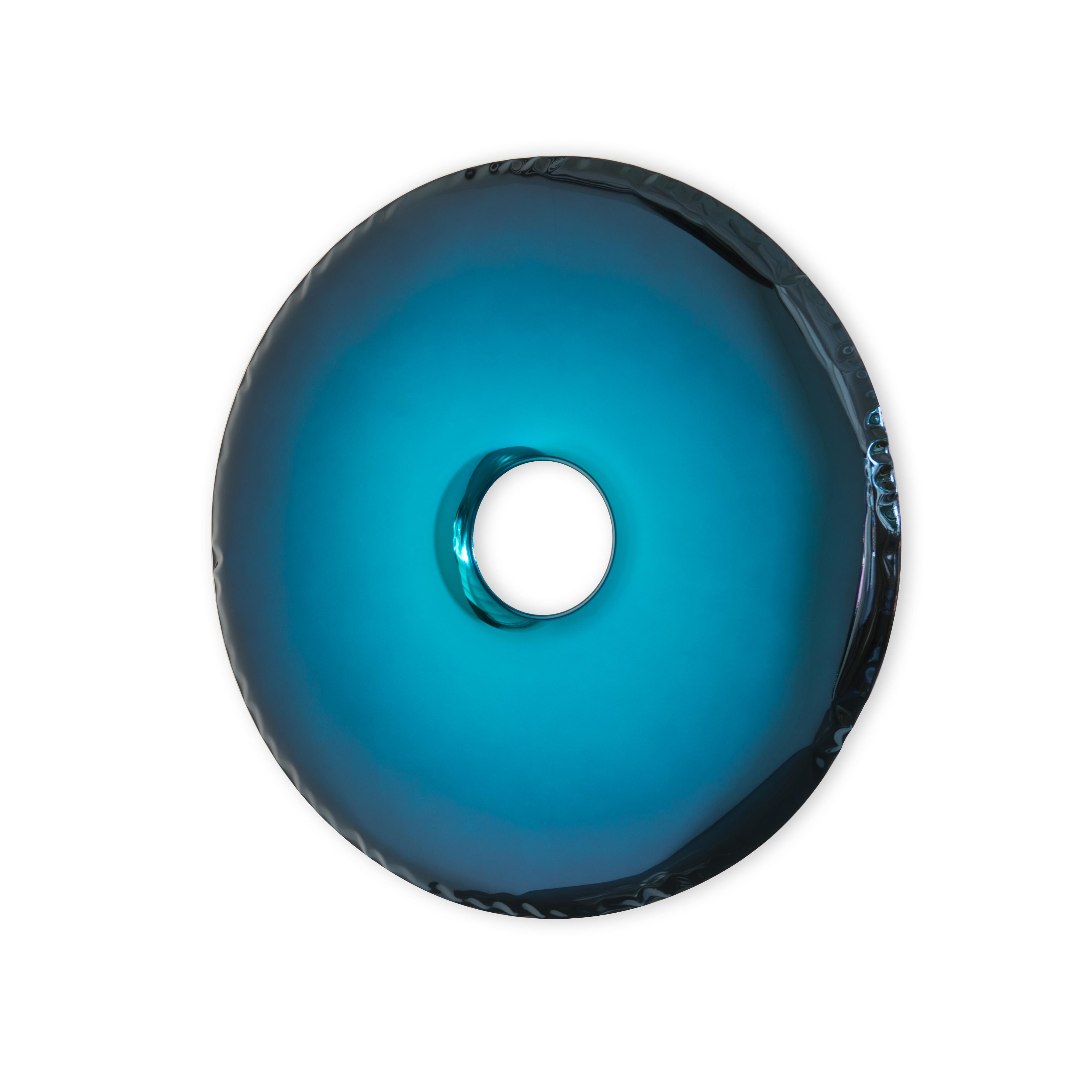 Mirror Rondo 150cm 'Deep Space Blue' in Stainless Steel by Zieta Prozessdesign