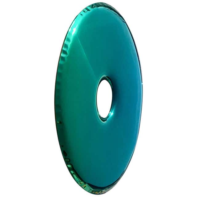 Limited Edition Rondo 120 Gradient Mirror in Green Stainless Steel by ...