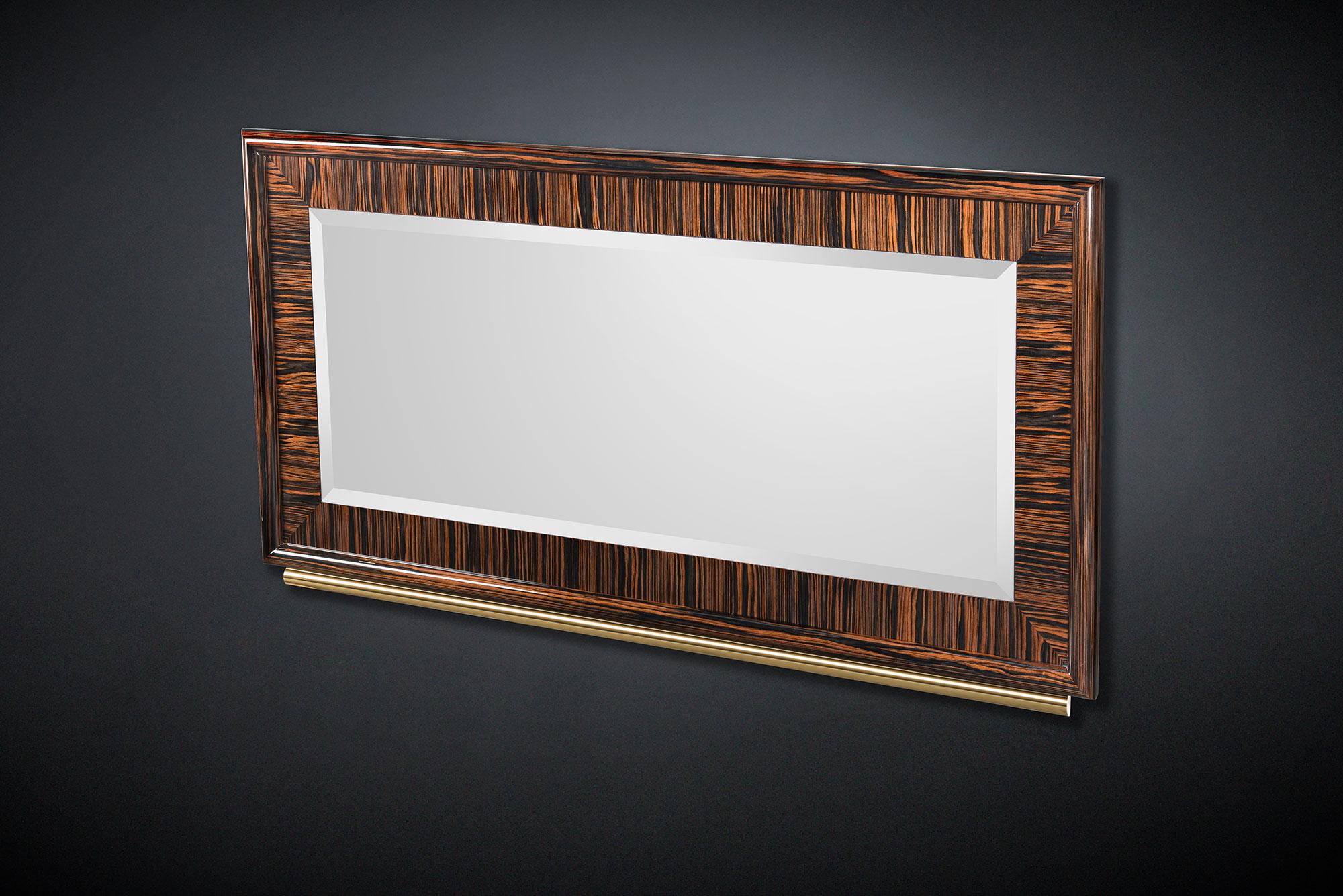 Modern Mirror Secret in Ebony and Galvanized Metal, Original Sin Collection, Italy For Sale