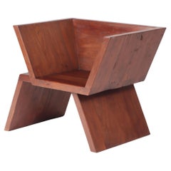 "Mirror" Solid Reclaimed Teak Club Chair designed by Maximilian Eicke for Max ID