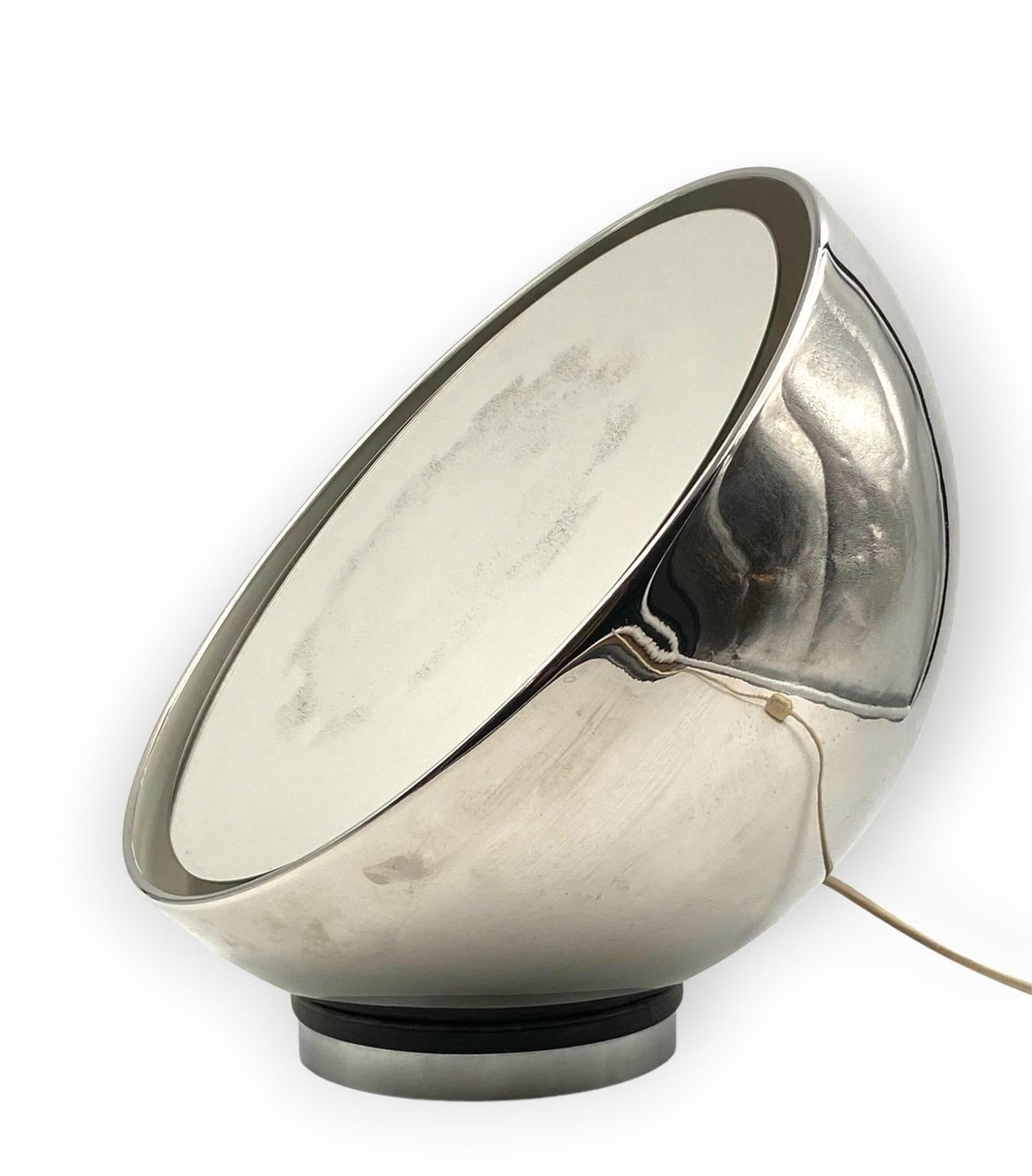 Mirror Spherical Table Lamp, Italy, 1970s For Sale 4