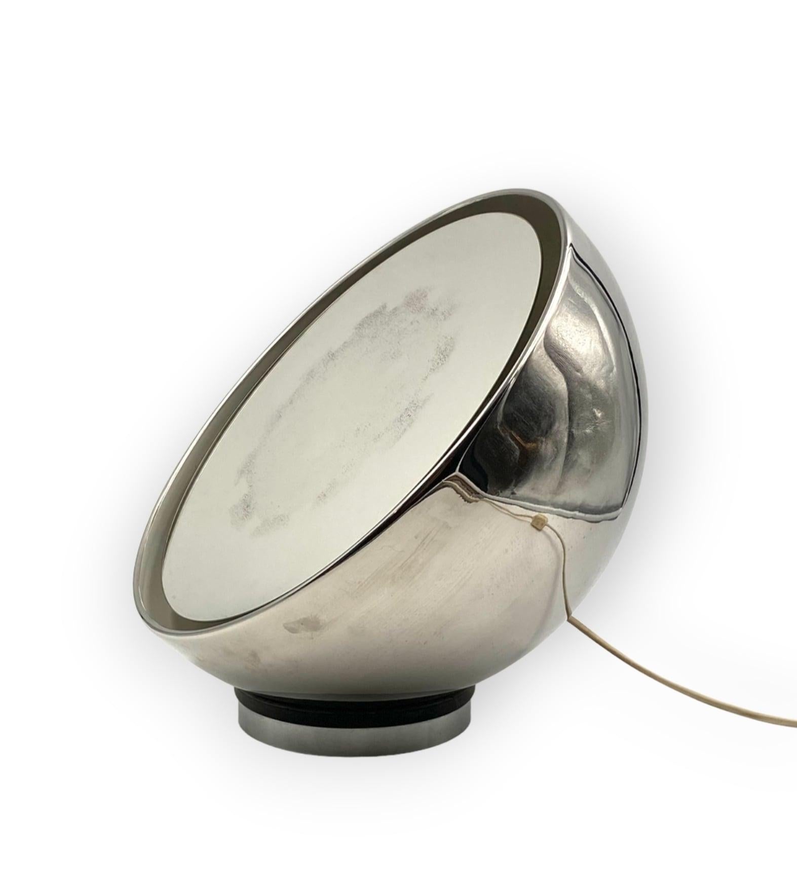 Mirror Spherical Table Lamp, Italy, 1970s For Sale 2