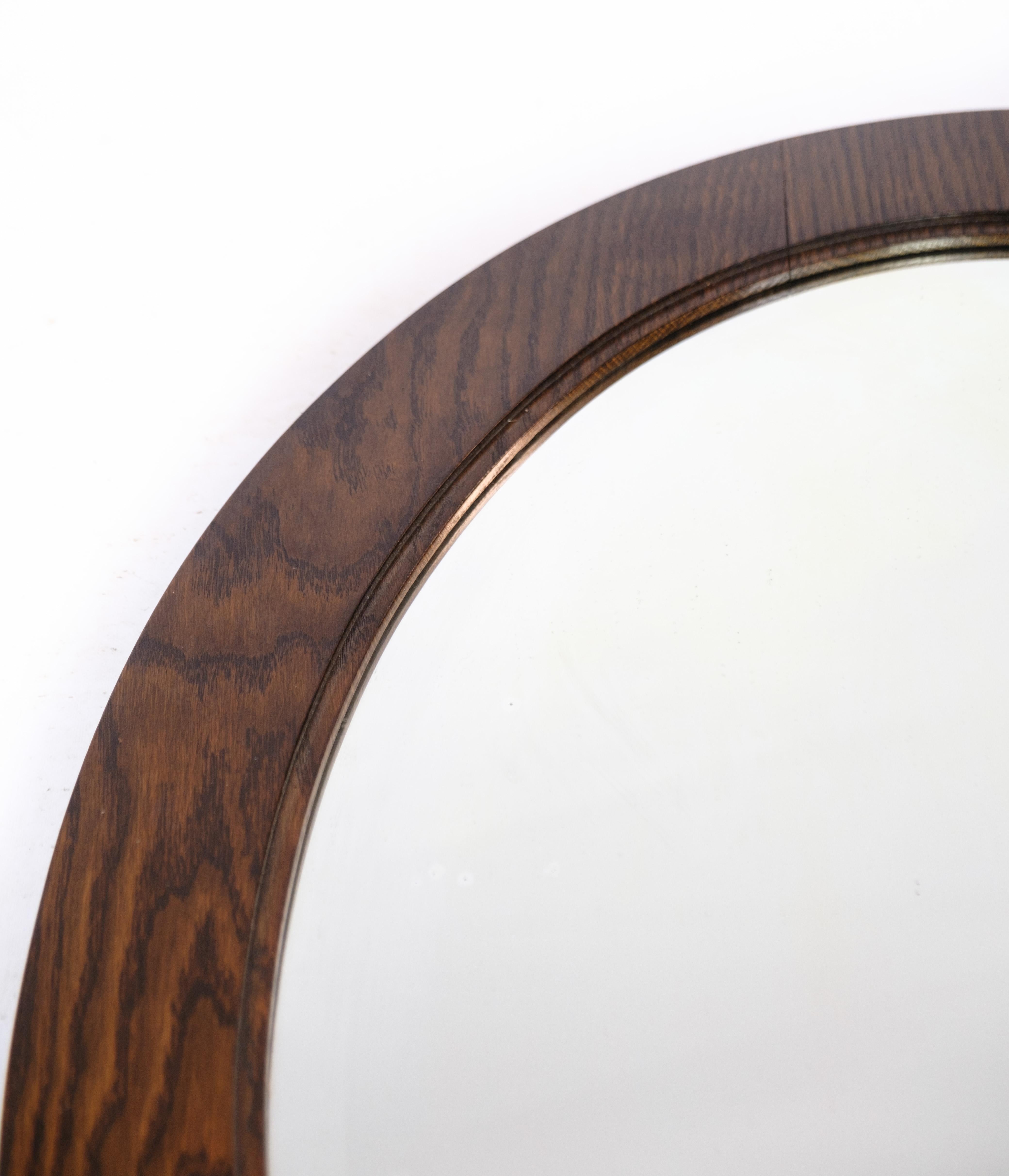 Danish Mirror, Stained Oak, 1910 For Sale