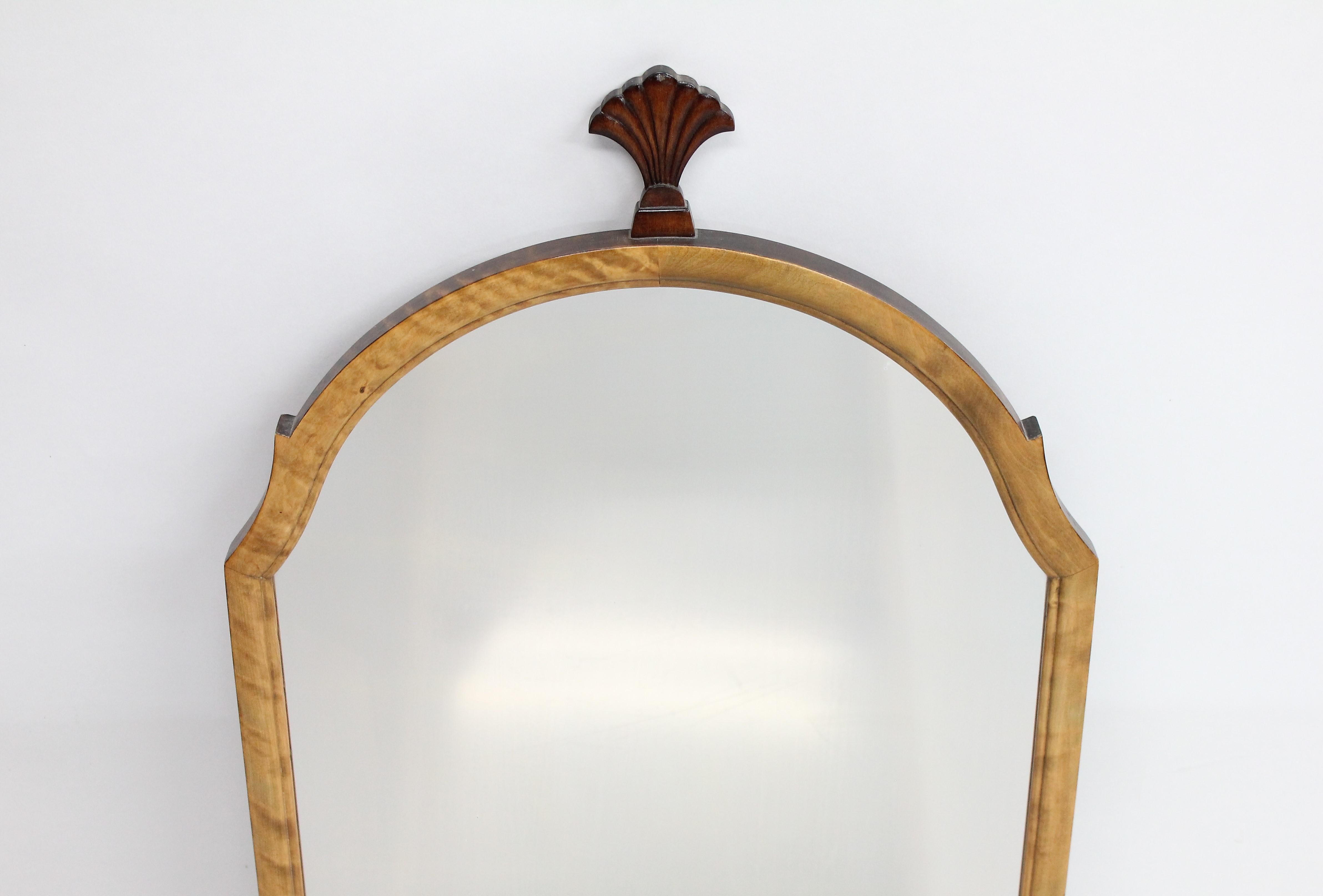 Mirror, Swedish Grace 1920s, two-coloured birch. Art Deco. 6