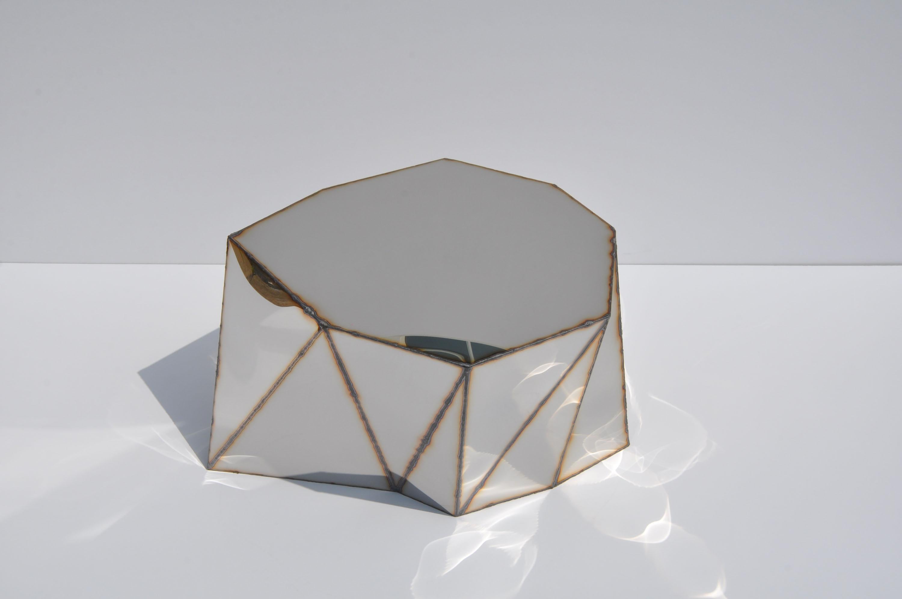 Mesa Mirror de acero inoxidable soldado pulido espejo de Julian Mayor en venta 3
