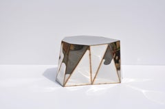 Mirror Table in Welded Mirror-Polished Stainless Steel by Julian Mayor
