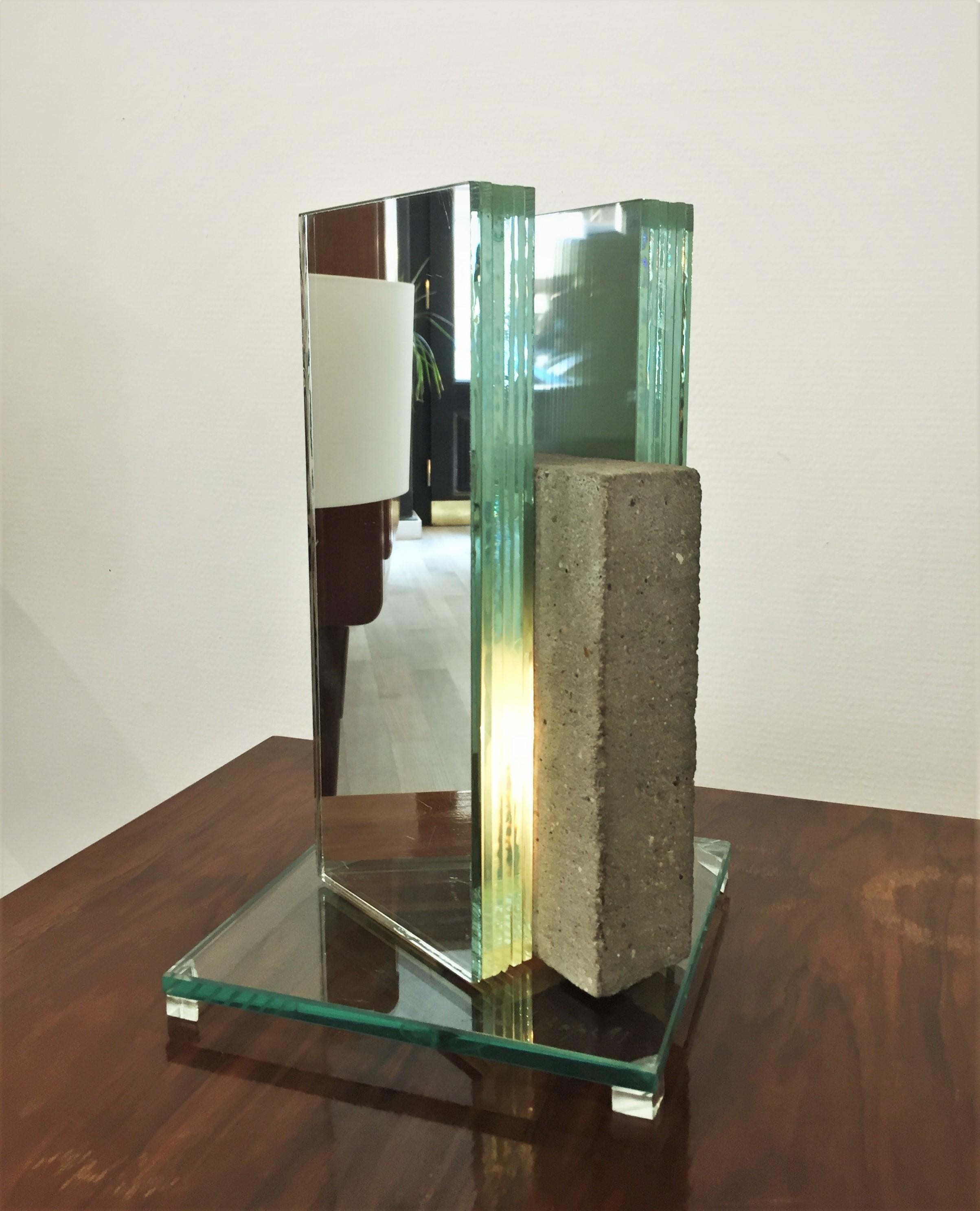 Mirror Table Lamp by Laurent Beyne For Sale 7
