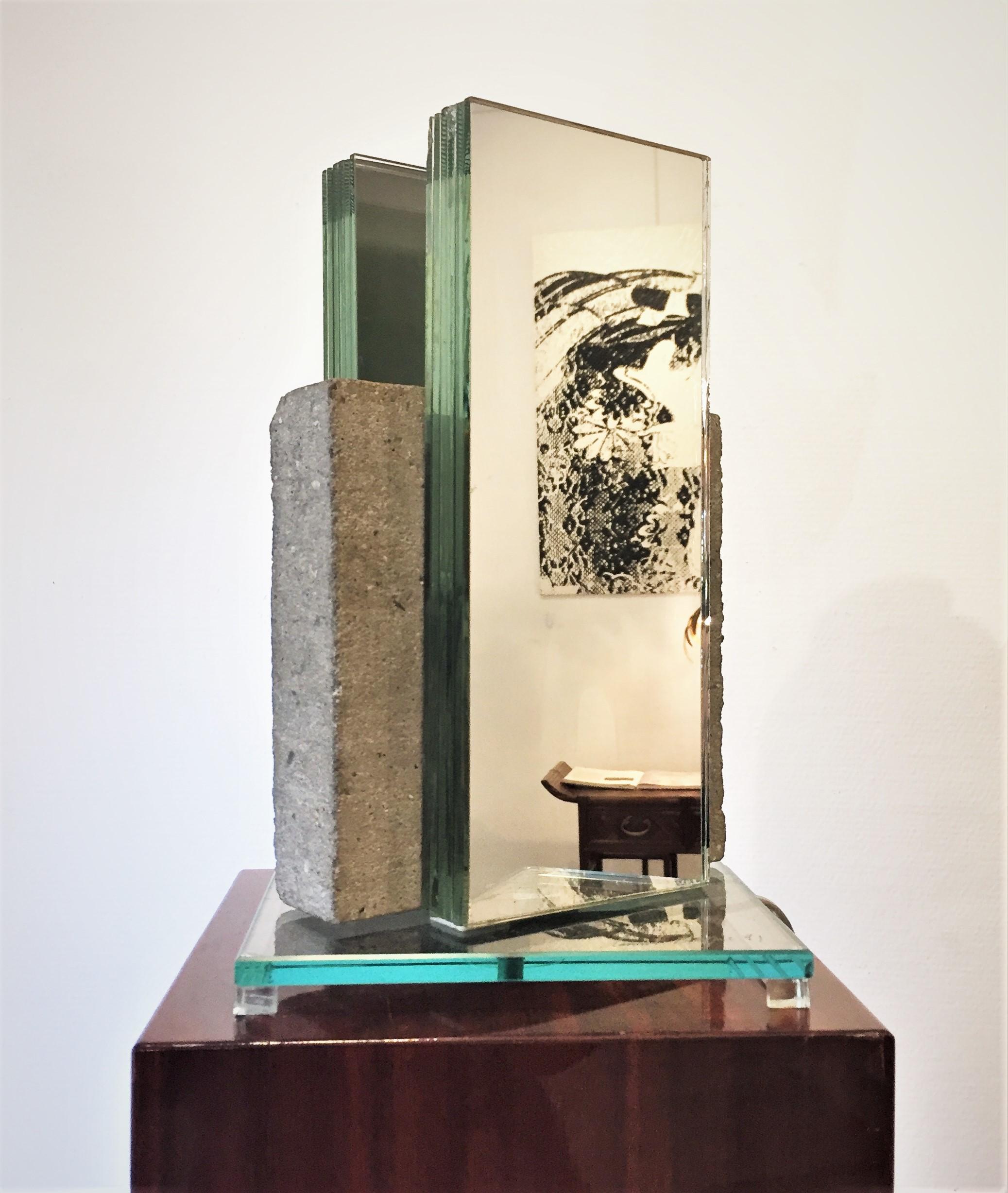 Mirror Table Lamp by Laurent Beyne For Sale 3