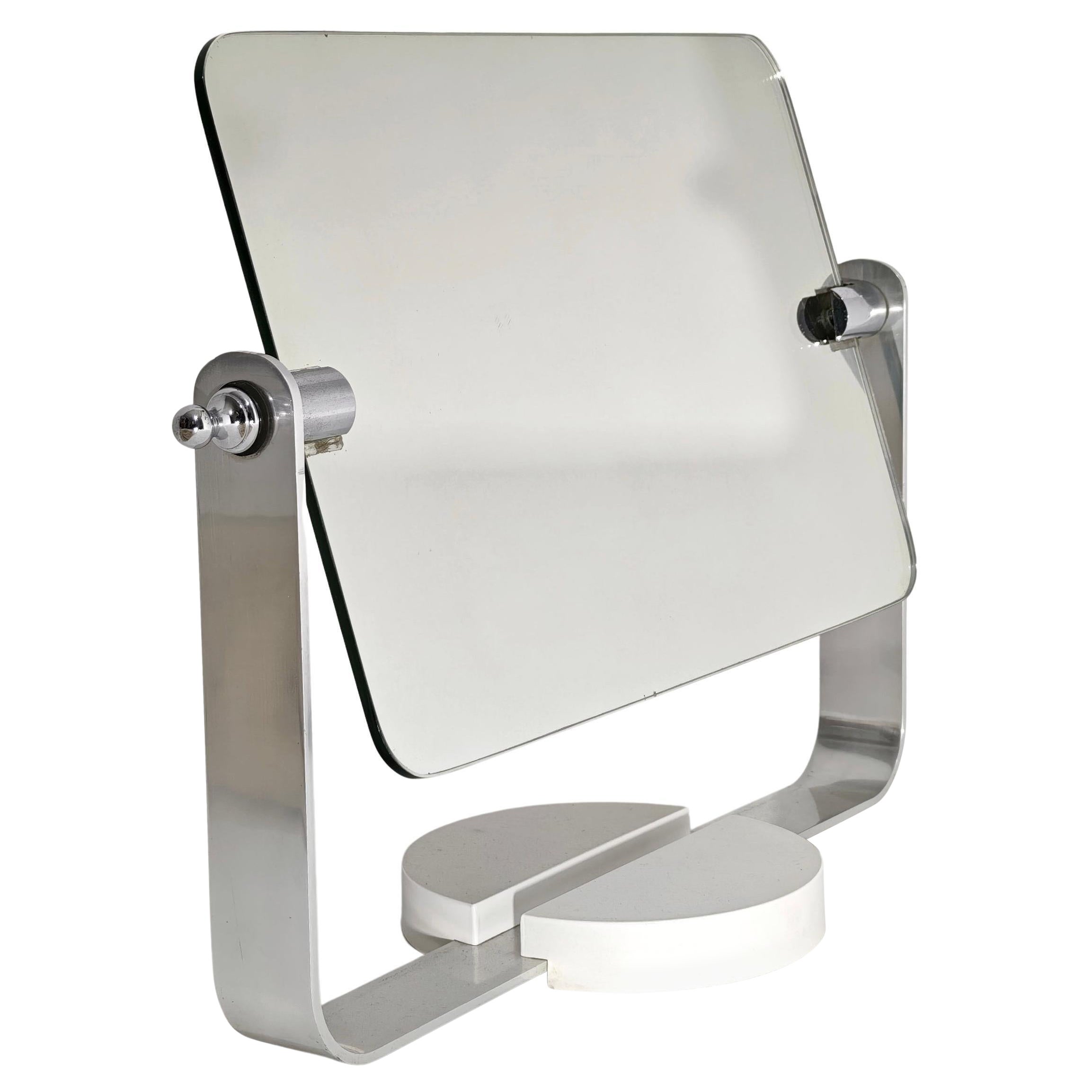 Mirror Table Steel Linea T by Paolo Caliari Mid-Century Modern Italy 1970s