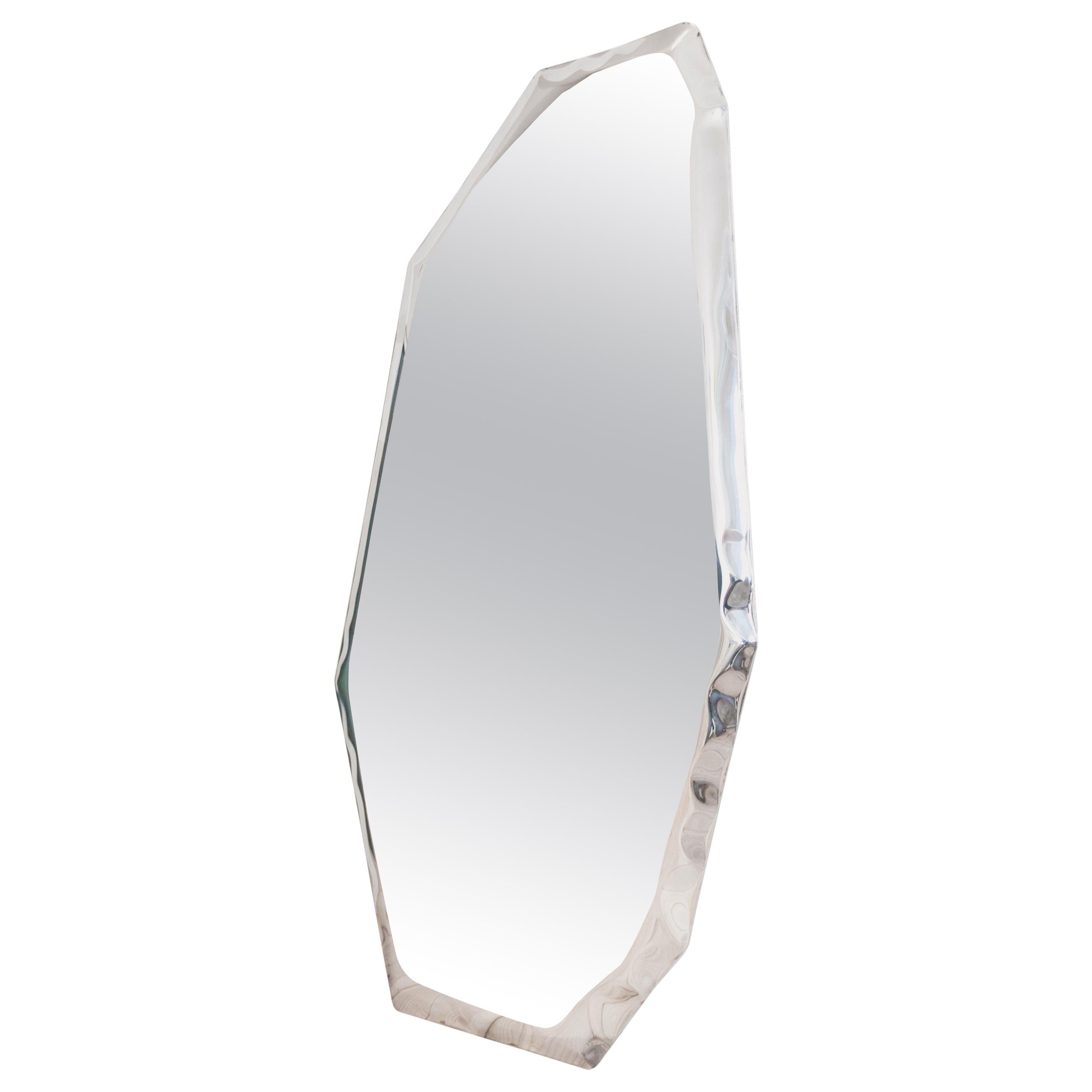 Mirror 'Tafla C4' in Polished Stainless Steel by Zieta, In stock For Sale