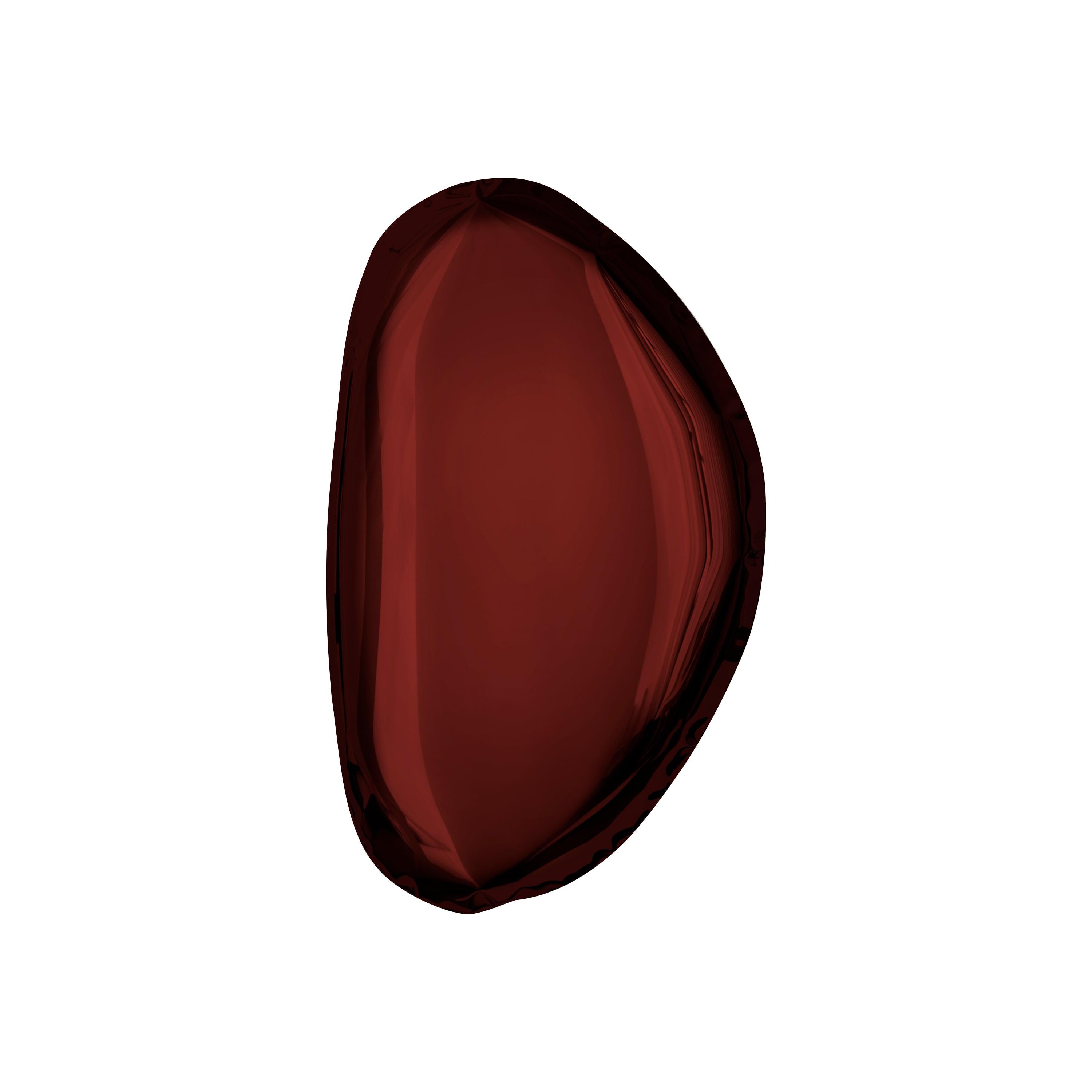 Mirror Tafla O3 Rubin Red, in Polished Stainless Steel by Zieta