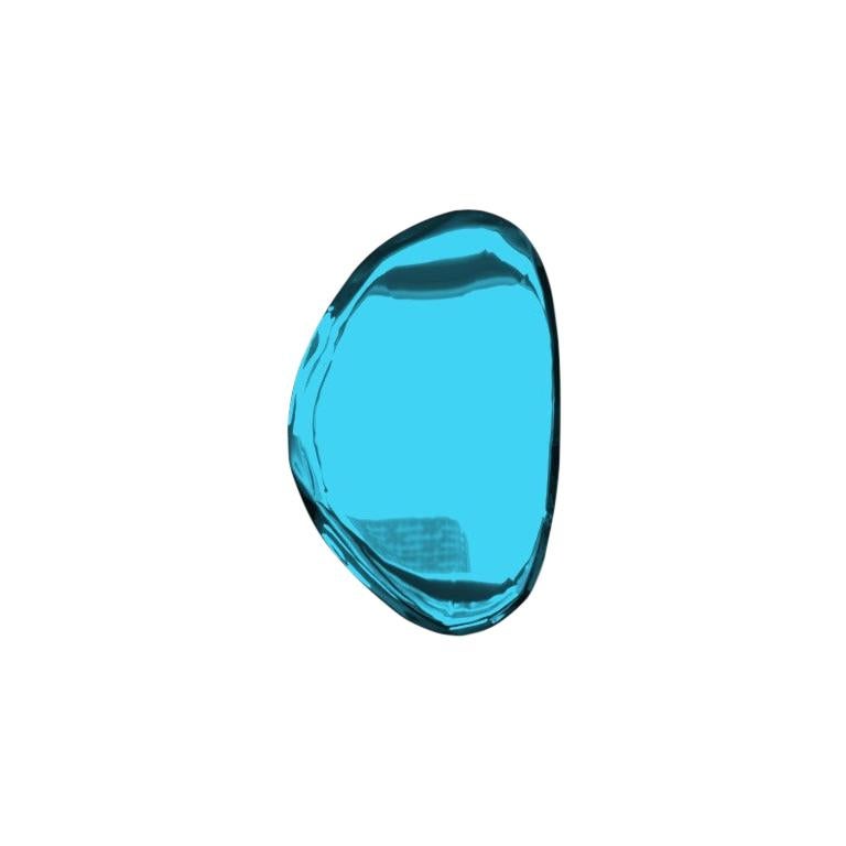 Miroir 'Tafla O3' en acier inoxydable par Zieta, bleu saphir