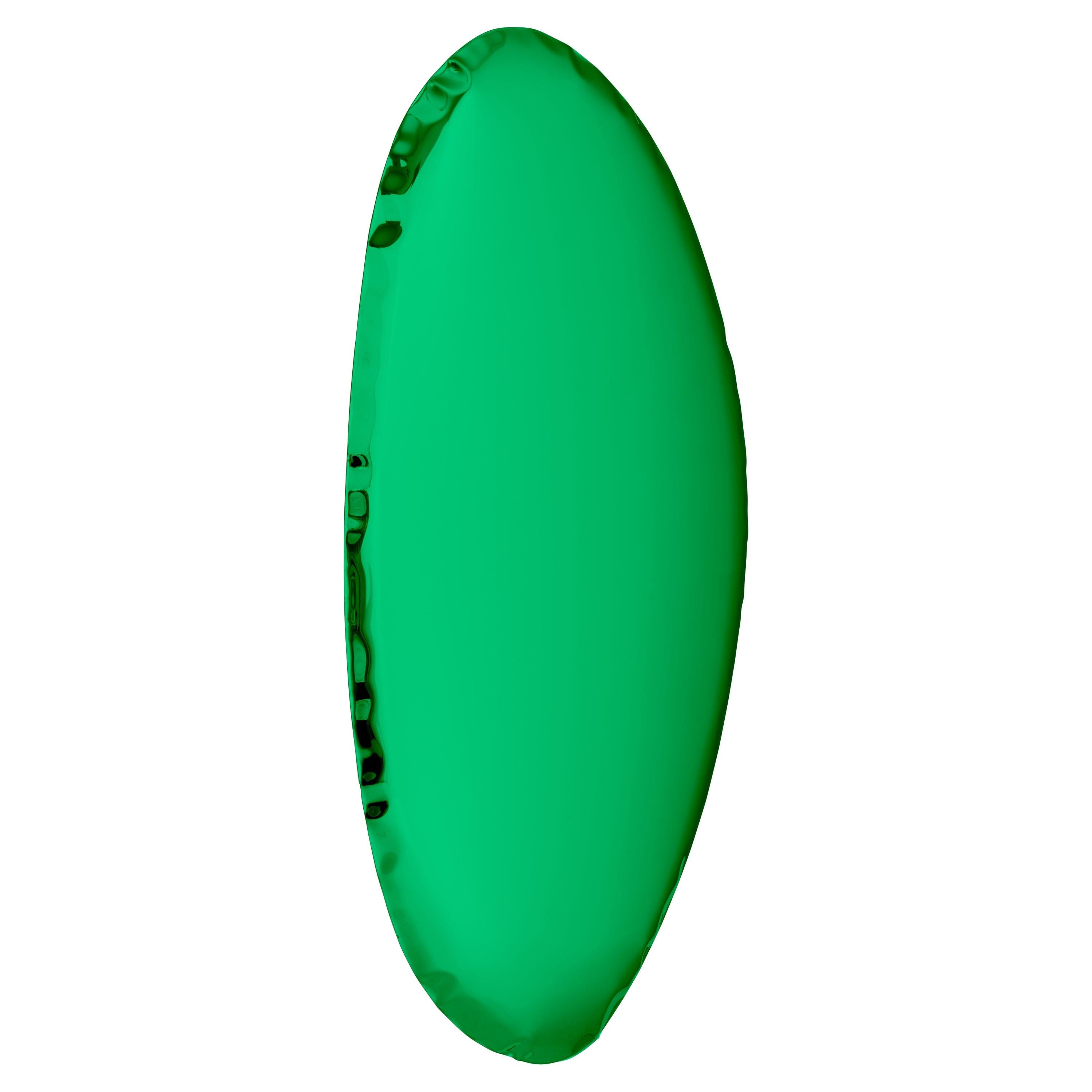 Spiegelspiegel Tafla O4 Smaragd, aus poliertem Edelstahl von Zieta im Angebot