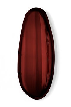 Mirror Tafla O4 Rubin Red, in Polished Stainless Steel by Zieta
