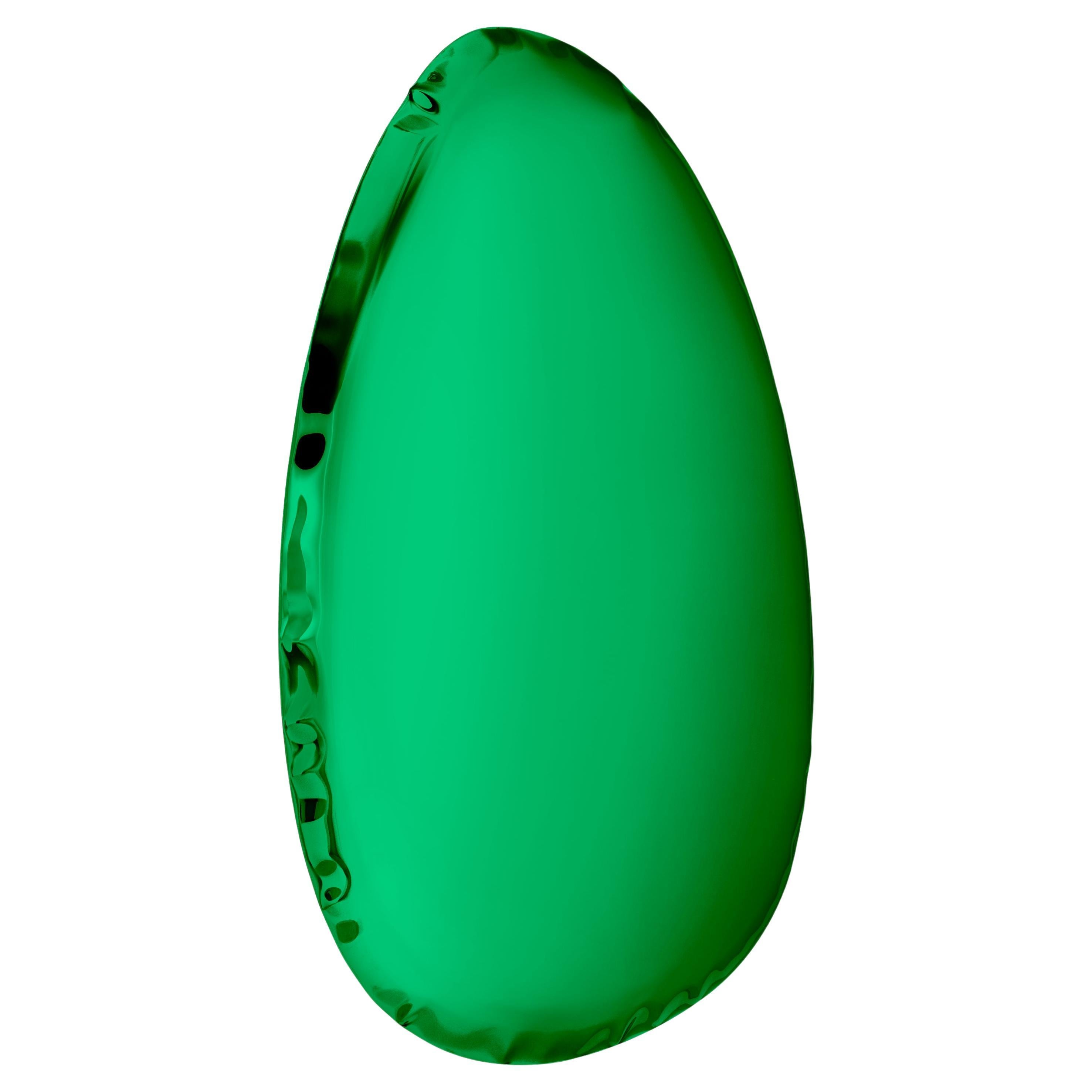 Mirror Tafla O4.5 Emerald Green, in Polished Stainless Steel by Zieta For Sale