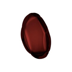 Miroir Tafla O5 rouge rubis, en acier inoxydable poli par Zieta