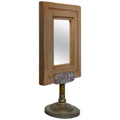 Vanity Mirror, Tell Me That You Love Me, Sculptural Mirror Object with Painting