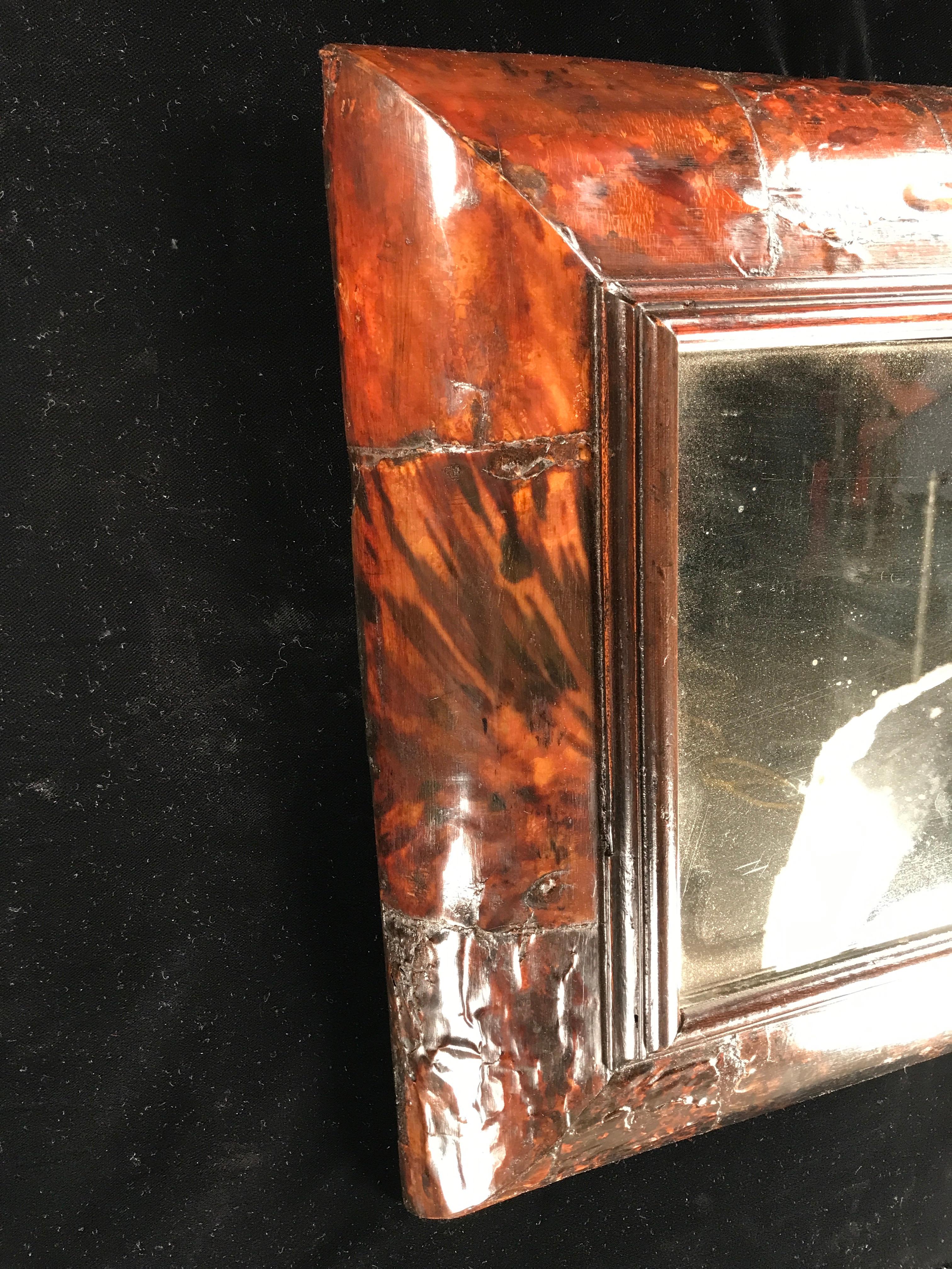 Spiegel-Tortoishell-Kissen, geformt, 17. Jahrhundert, Original-Teller/Rückenschliff im Zustand „Gut“ im Angebot in BUNGAY, SUFFOLK
