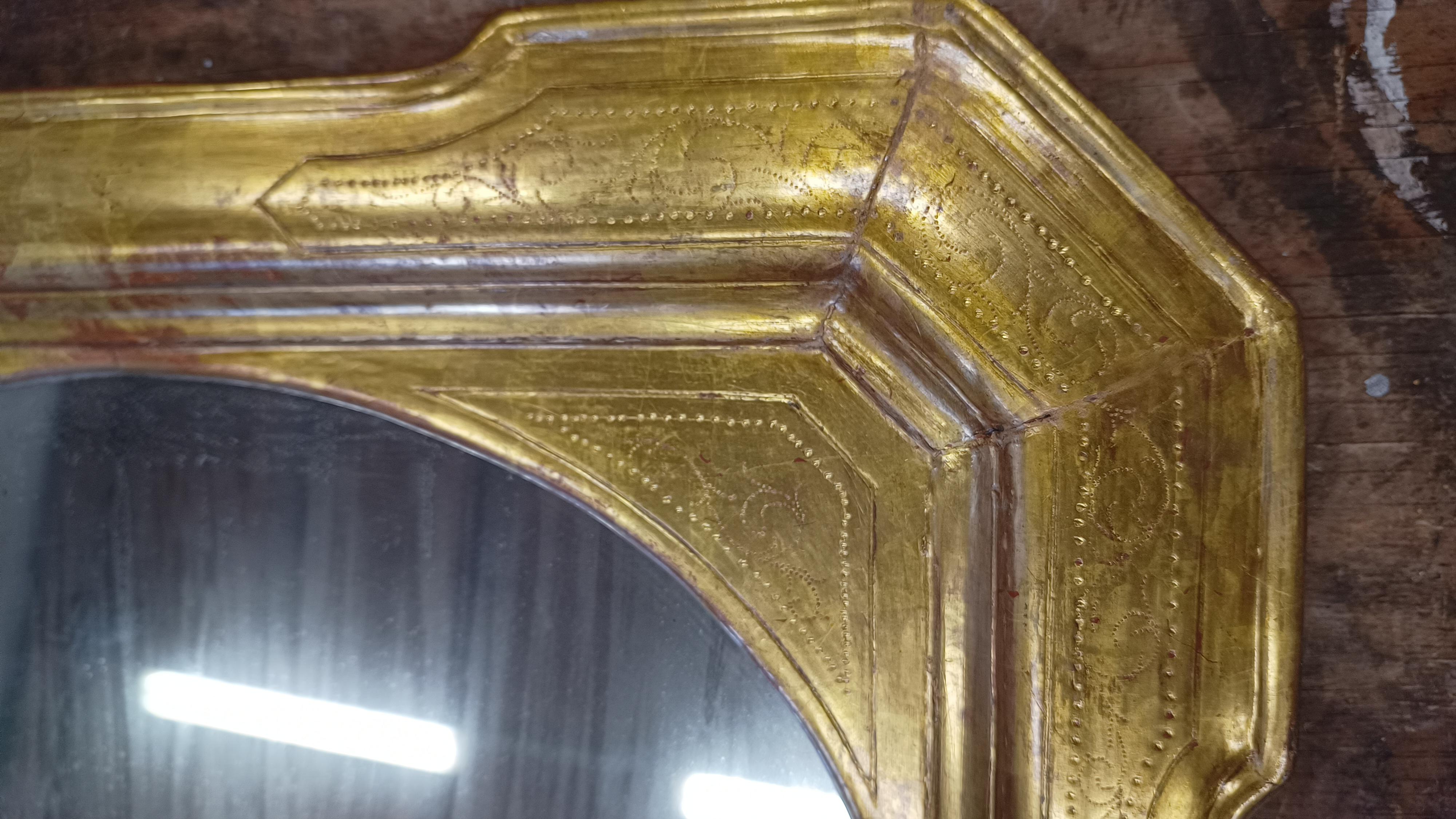 19th Century Mirror tray gilded with gold leaf, early 19th , Italy For Sale