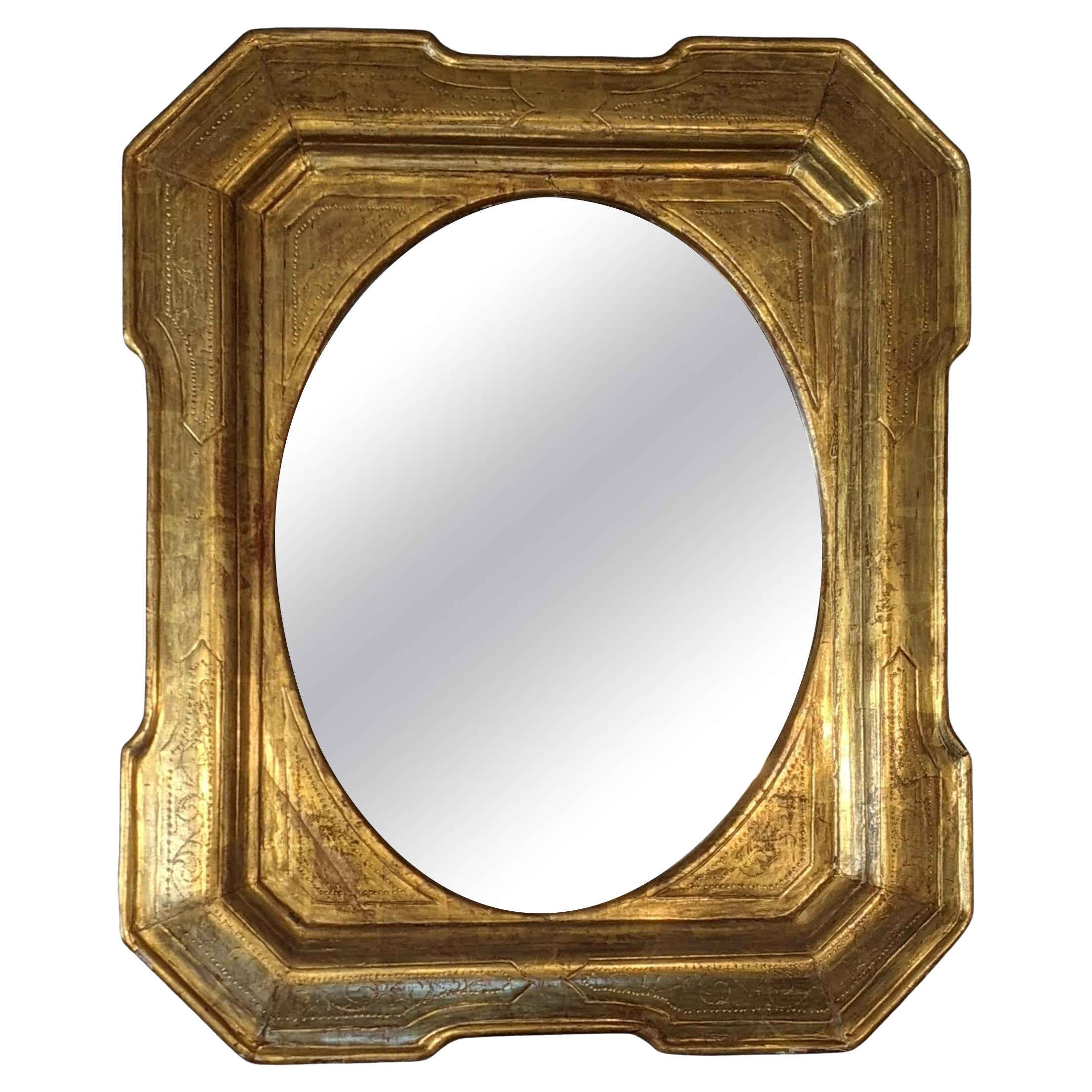 Mirror tray gilded with gold leaf, early 19th , Italy For Sale