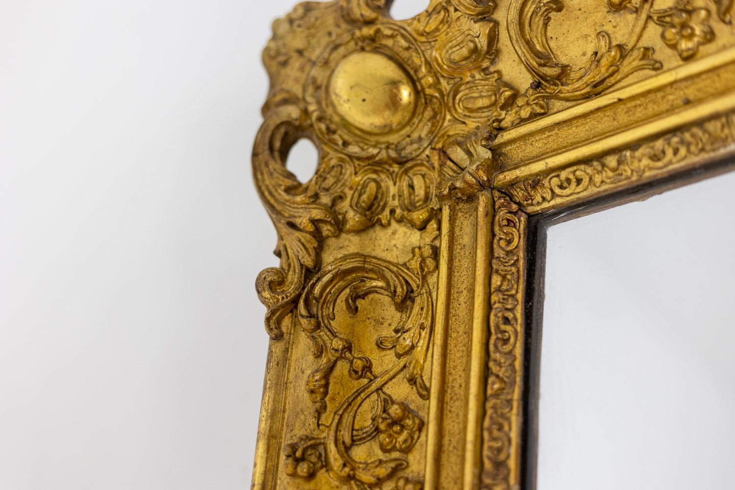 Mirror Trumeau Regency Style in Gilded Wood, 19th Century For Sale 1