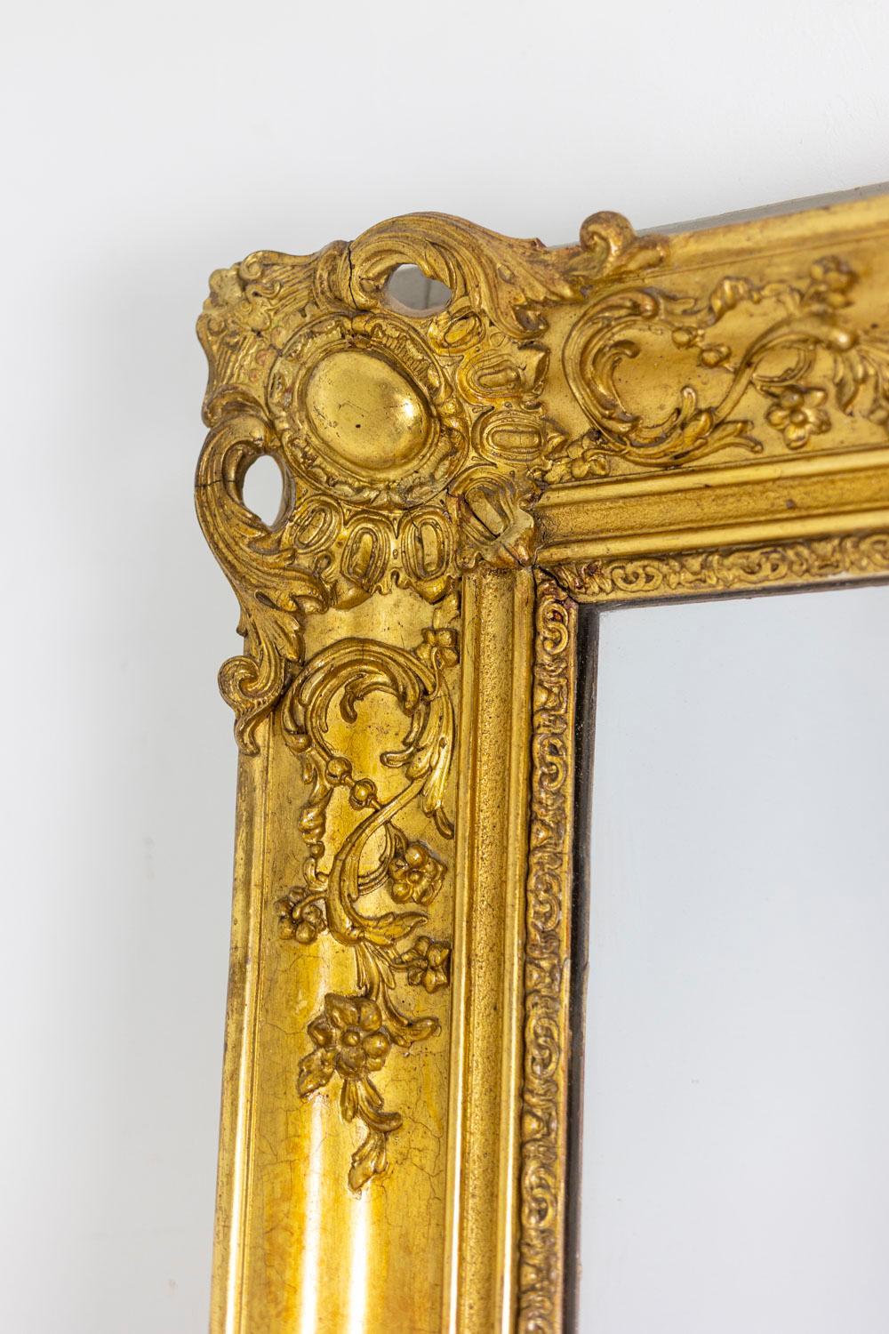 Mirror Trumeau Regency Style in Gilded Wood, 19th Century For Sale 3