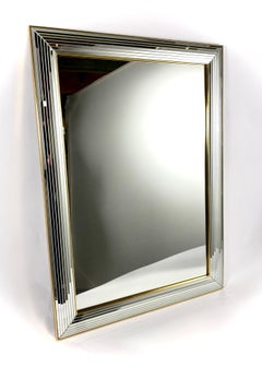 Mirror Vintage Deknudt Hollywood Regency in Silver & Gold, Belgium, 1980s