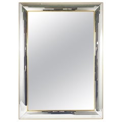 Mirror Vintage Deknudt Hollywood Regency in Silver & Gold, Belgium, 1980s