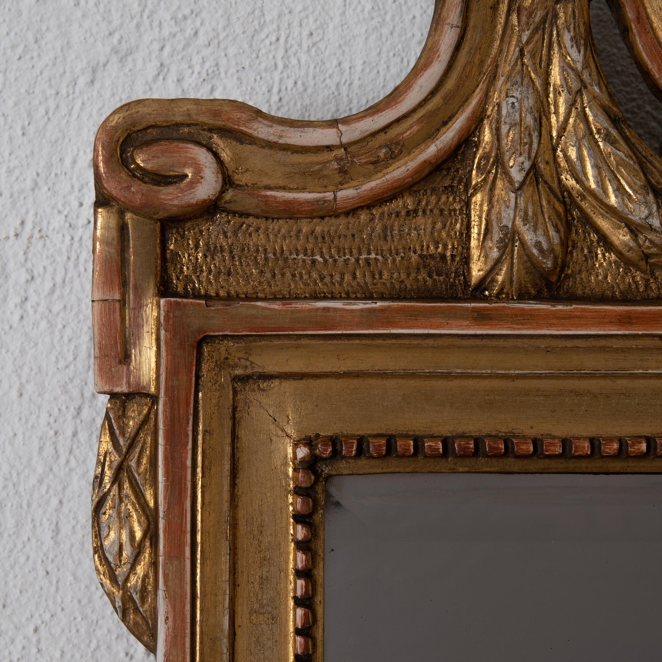Mirror Wall Swedish Gustavian Gilded, Sweden 4