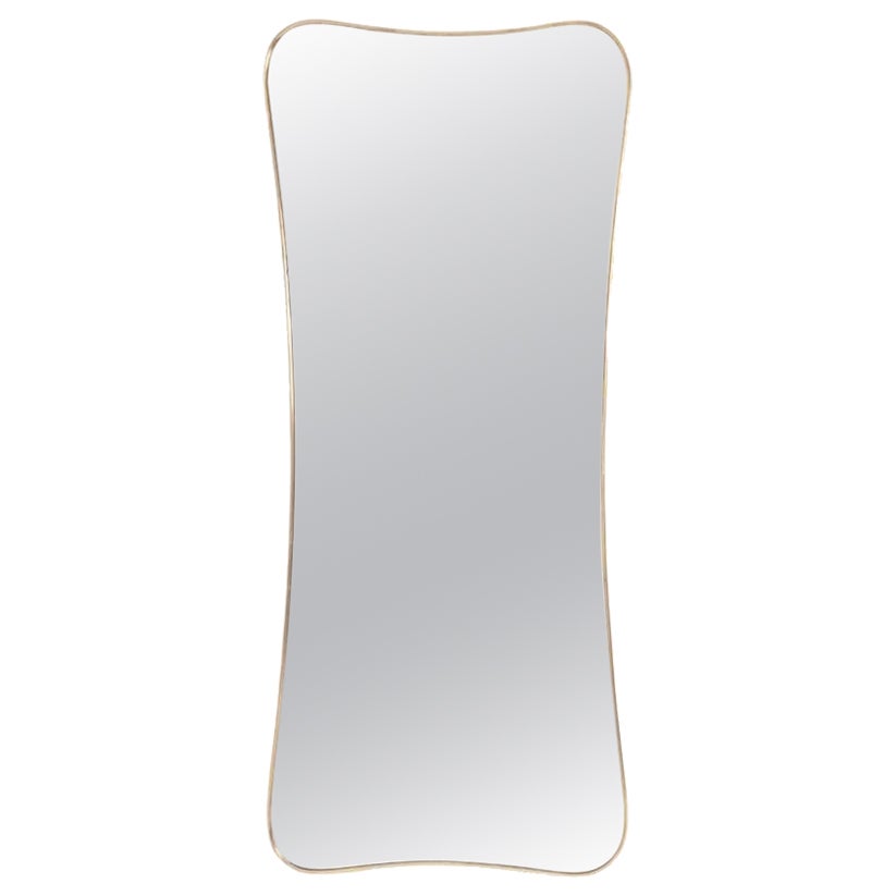 Mirror with a brass frame. 1970'