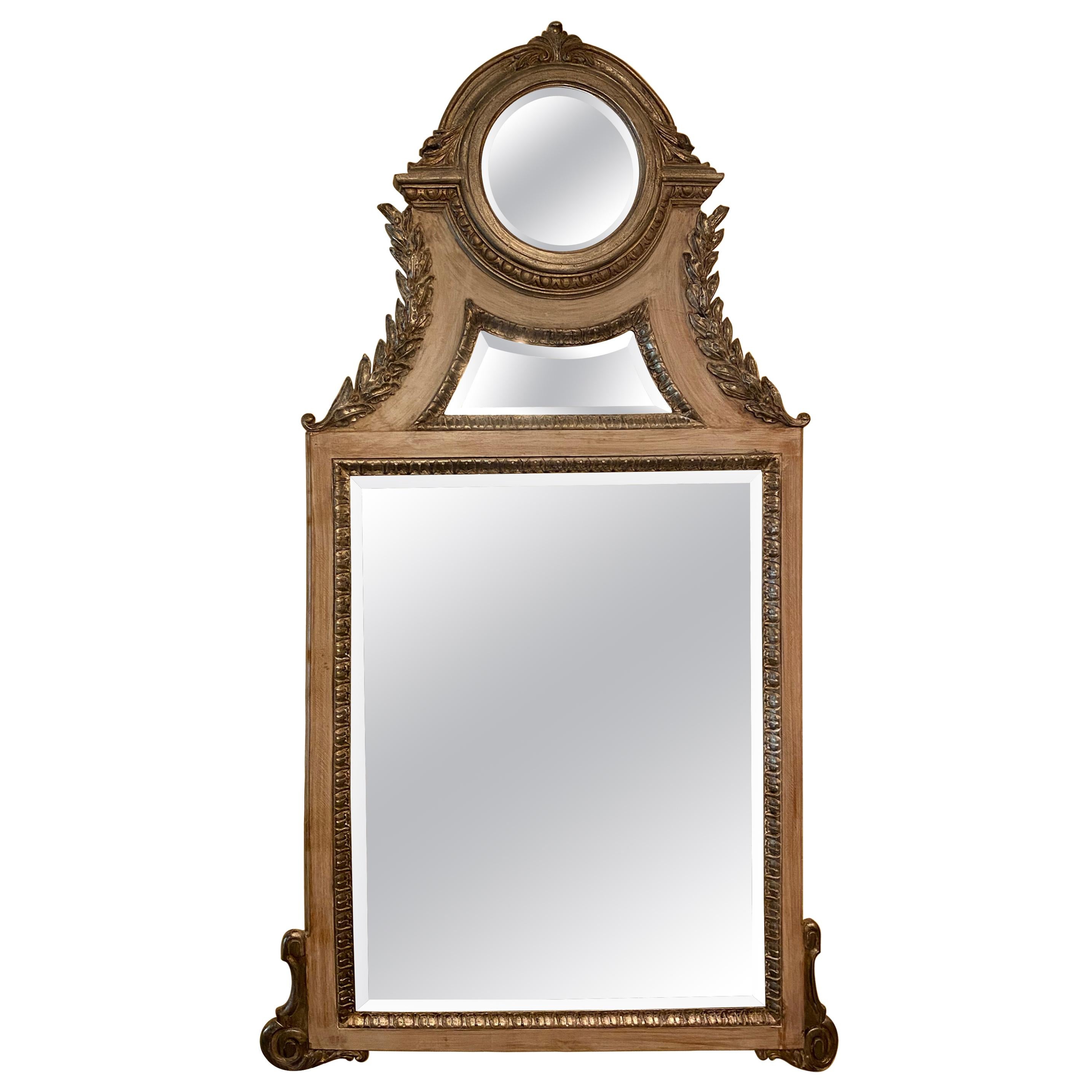 Mirror with Architectural Elements and Bevel Glass