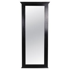 Mirror with Black Painted Pine Frame from the 1940s
