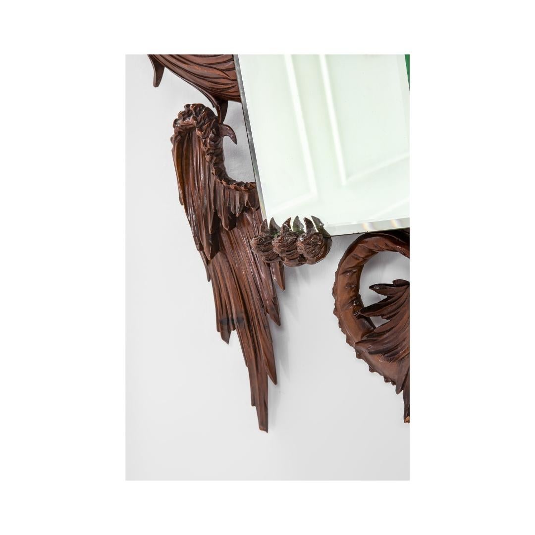 Japonisme Mirror with Carved Dragon att. Gabriel Viardot For Sale
