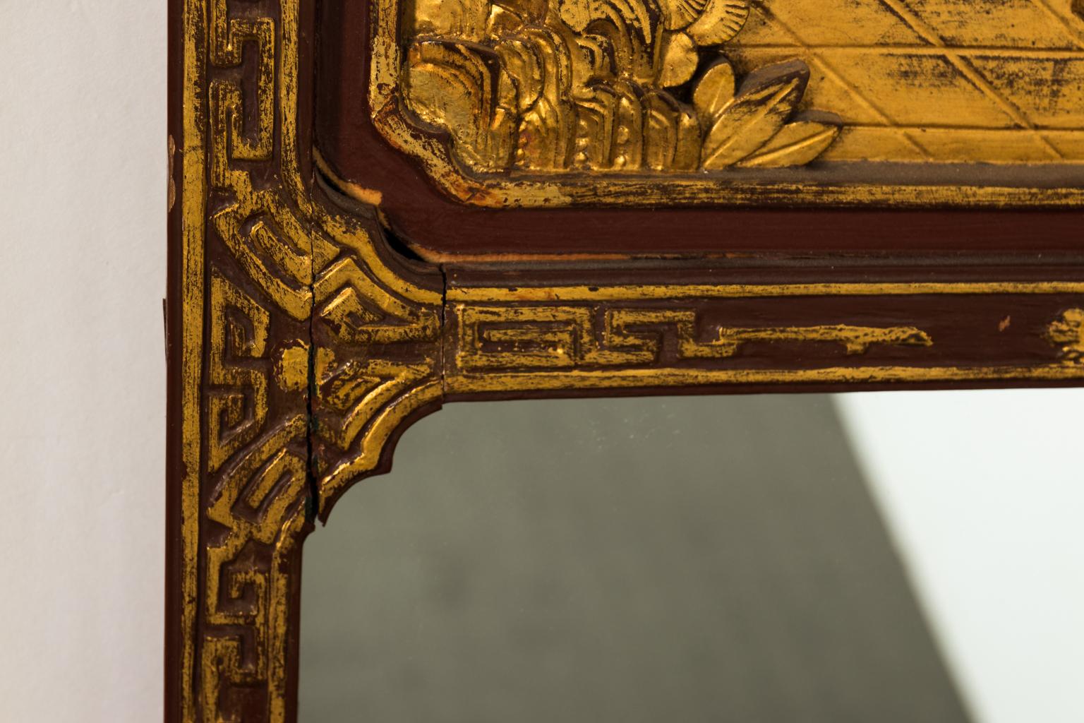 Mirror with Carved Oriental Panel 2