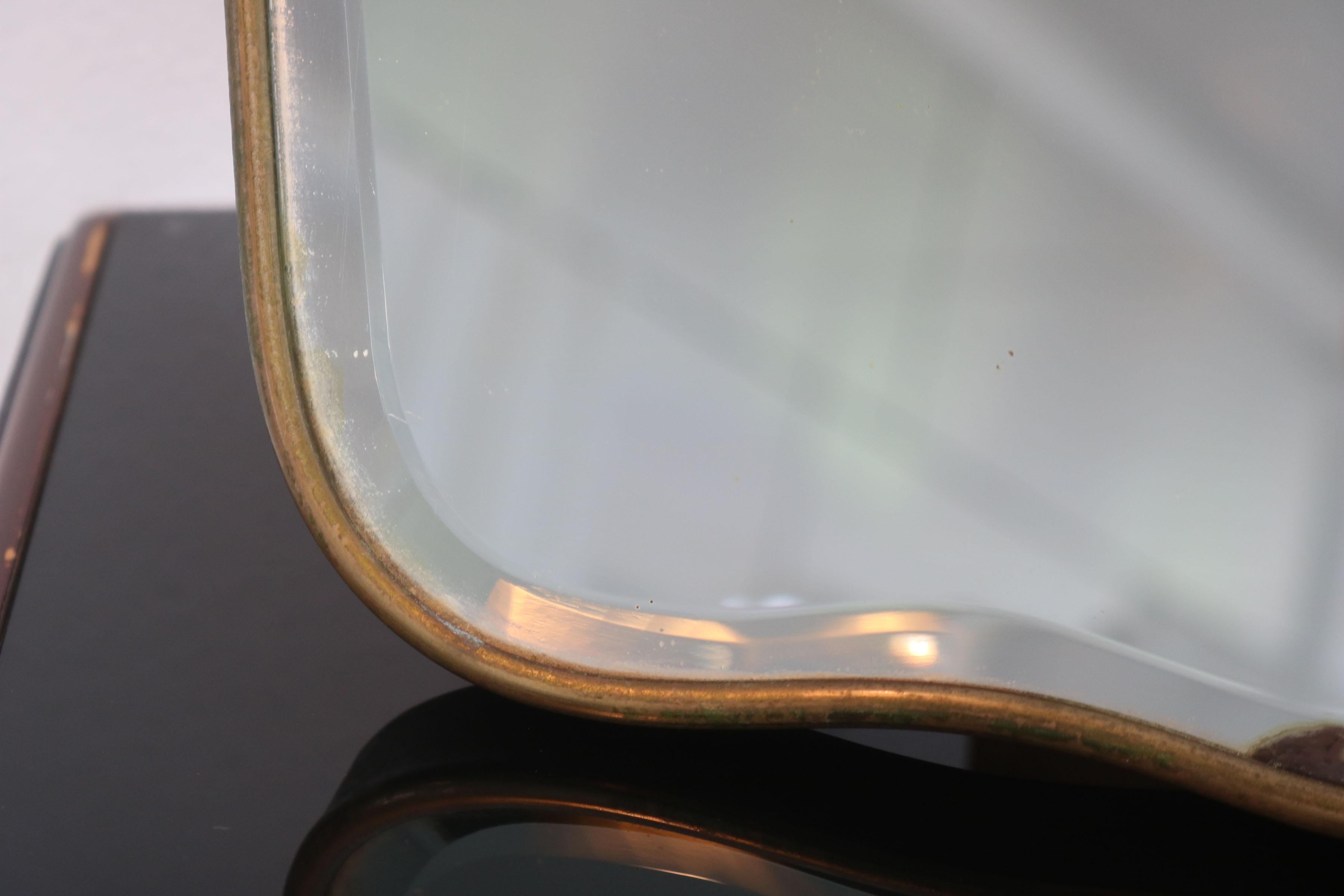 Mirror with curved upper and lower edges, Italy 1950 For Sale 5