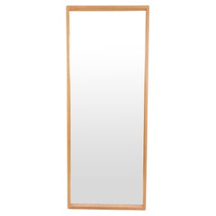Mirror With Frame Made In Light Oak By Aksel Kjersgaard By Odder From 1960s