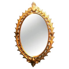  Miroir avec  Giltwood Gold Leaf. France , Début du 20e siècle