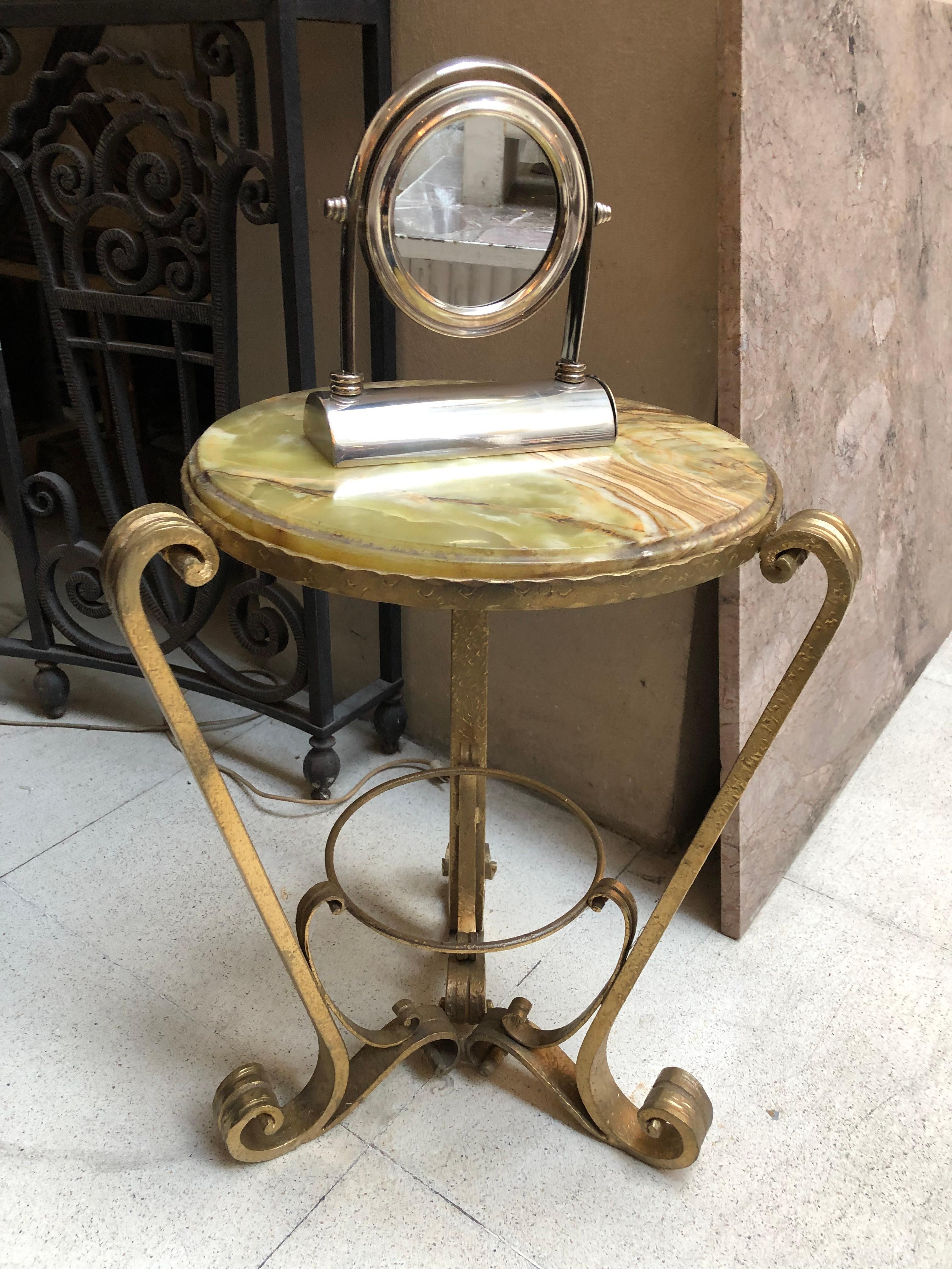 Mirror with Jewelery Box, Art Deco, 1930, France, Materials: chrome and Mirror For Sale 4