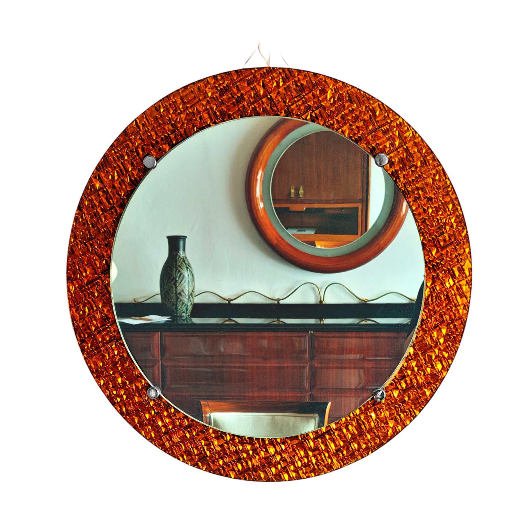 Mid-Century Modern Miroir avec cadre en verre miroir - Espagne 1960 en vente