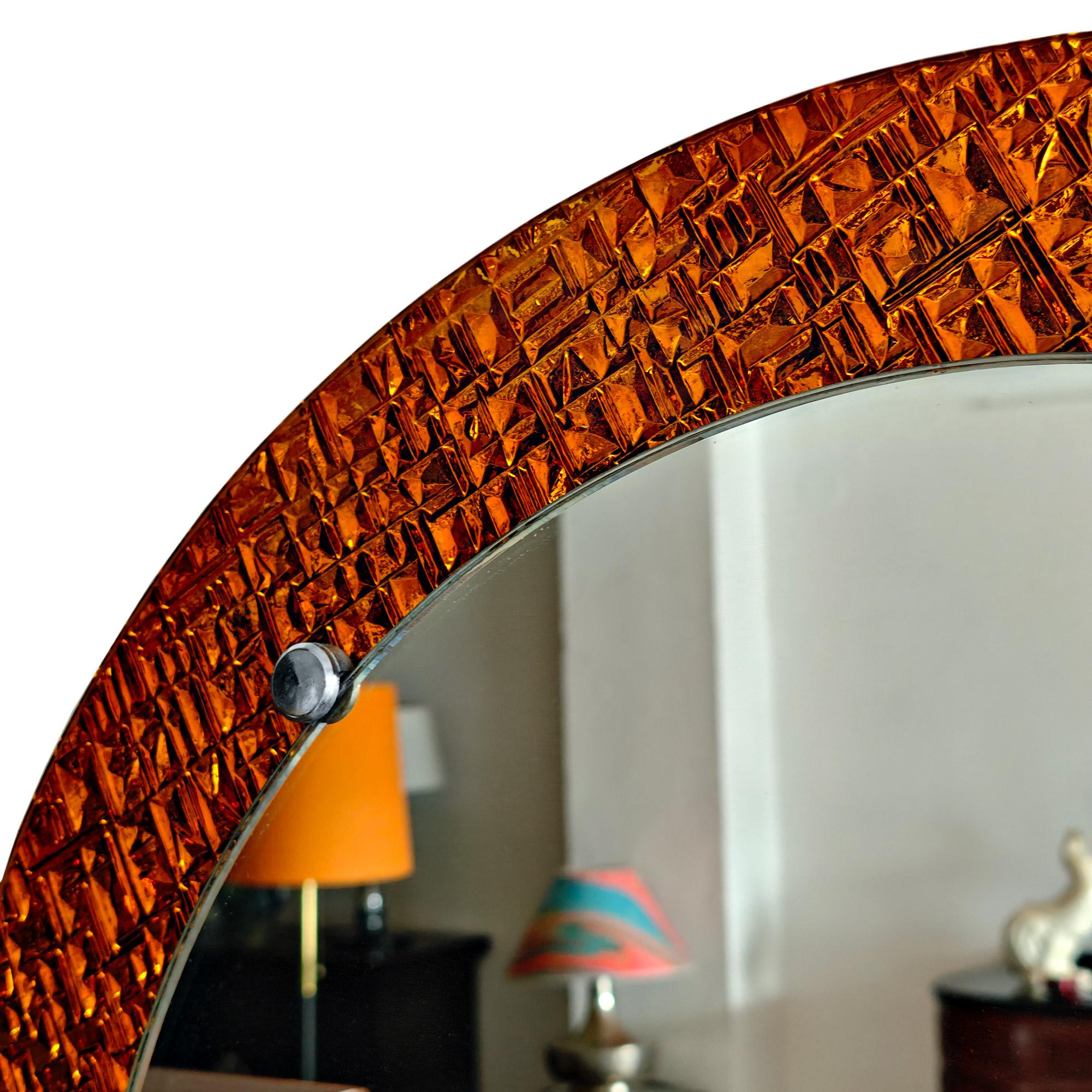 Espagnol Miroir avec cadre en verre miroir - Espagne 1960 en vente